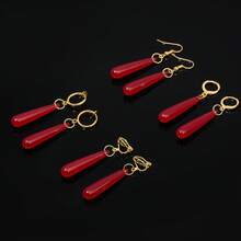 1pc Anime "Frozen: Beyond The Journey's End" Red Earring, Frozen Funeral Theme Earring Pendant, Frozen Cosplay Gift, Gift For Friends