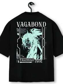 Anime VAGABOND T-Shirt Unisex 100% Cotton New Release Shipping Various Colors!! - 黑色 - 查看 1
