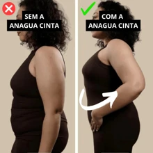 Kit 2 Anágua Modeladora Bermuda Cinta Short Modelador Reduz Medidas Alta Compressão Afina Cintura Elimina Gordurinhas - Bege - Visão 6