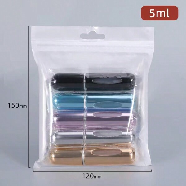5/6 Pcs 5ml Empty Oval Solid Color Refillable Spray Bottles, Portable Atomizer For Home & Travel, Cosmetic Tool Travel Essentials Travel Accessories Travel Must Haves Beach Vacation Summer Holiday School Accessories Back To School Supplies Stuff