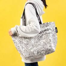 Bolso de hombro para compras creativo de gran capacidad, para compras, fiestas, organizadores de cocina y almacenamiento, accesorios de cocina, 1 ud. ZCDR - garabatear - Ver 3