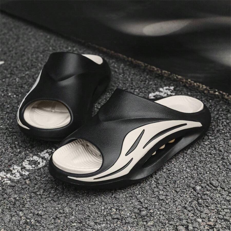 نعل سميك مريح ومنفذ للهواء من EVA، شباشب حمام صيفية للرجال، صنادل شاطئ