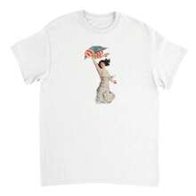 Flag Lady- Heavyweight Unisex Crewneck T-Shirt