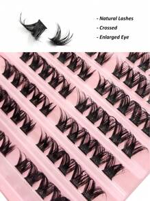 Rikuaild Rikuaild 10 Row 100PCS Individual Eyelash D Curl 10-16mm DIY Clusters Extra Thick & Fluffy & Natural Look Reusable Individual Eyelash Kit For Self Use At Home Or On-The-Go For Daily Life & Wedding & Dating & Party & Music Festival