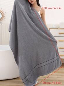 90*170cm Serviette de bain surdimensionnée et plus épaisse, absorbante. Décoration de salle de bain unisexe, décoration d'automne, retour à l'école. Serviettes de douche pour salon de beauté, hôtel, sport, essentiels de la maison, serviette, soins de la peau - Gris - Voir 11