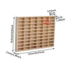 Car Display Case 60 Grids Wooden Car Model Display Cabinet Wall Mounted - 米色 - 查看 9