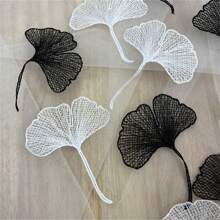 10 Stücke schwarze und weiße Spitzenaufkleber für Ausschnitte, Fleckstickerei, wasserlösliche Blumenspitze zum Selbermachen für Hochzeitskleider und Kleidung, Nähzubehör