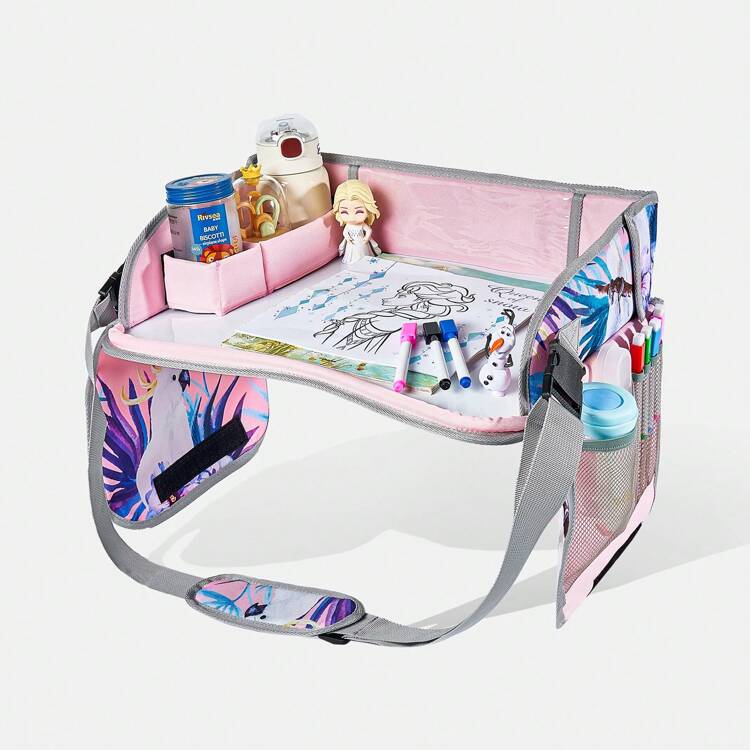 1 Peça Prancheta de Desenho Portátil para Viagem de Bebê, Quadro de Desenho Apagável para Crianças, Bandeja de Quadro Branco Montada no Carro - Multicolorido - Visão 15