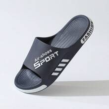 Chanclas para hombre, sandalias casuales para exterior e interior, antideslizantes, para estudiantes y parejas, de PVC (se recomienda pedir una talla talla grande grande) - Azul Marino - Ver 9