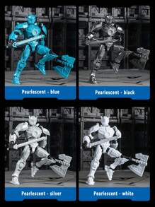 13 Joints Movable Wanderer Robot Warrior Model Toy, Children Assembly Kit, Holiday Gift For Boys - Multicolor - View 9