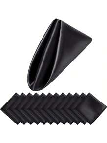 6/12/24/1pc Guardanapos de cetim, guardanapos de jantar quadrados, guardanapos de mesa macios resistentes a manchas e rugas para decoração de jantar de festa de casamento romântica, 16,92 polegadas, decoração de cozinha, guardanapos de decoração de Páscoa, guardanapos de pano