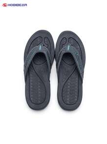 HOBIBEAR Dép xỏ ngón nam mùa hè, dép xăng đan thời trang trong nhà, giày bệt thoáng khí đi biển, quà tặng ngày Valentine, du lịch mùa xuân/hè - Màu xanh lam - Xem 2