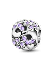 1 pieza de cuentas de trébol con piedras preciosas del zodiaco para hacer pulseras y brazaletes de mujer - Accesorio de joyería para hacer manualidades y combinar con atuendos diarios para chicas
