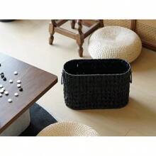 Toilet Paper Storage,Toilet Paper Basket For Bathroom,Toilet Paper Holder With Storage,Large Toilet Paper Organizer For 6 Mega Rolls,Waterproof Wicker Bathroom Storage Basket,Free Standing,Grey