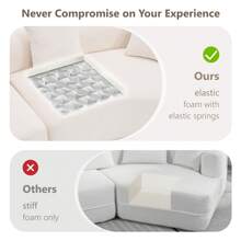 YOGLAD 110" Curve Modular Sofa Couch, Deep Seat Cloud Couch, Chenille Fabric 4-Seater Comfy Cloud Couches For Living Room Apartment Office, No Assembly Required Sofa Set - Màu be - Xem 3
