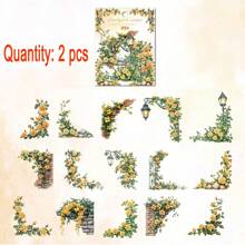 30pcs/Pack Floral Corner Stickers, Suitable For Decorating Frames, Scrapbooks, Photo Albums & Diary Borders, Self-Adhesive,School Supplies,Back To School - Multicolor - View 17