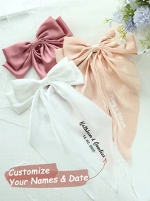 1 pièce Nœud de cheveux personnalisé avec votre nom Nœud de cheveux en monogramme doré personnalisé avec nom Nœud de cheveux en velours pour fille Accessoires pour cheveux femme Nœud de cheveux de mariée personnalisé Nœud de cheveux monogramme Cadeau pour elle Cadeau de mariage