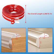 Tiras de protección de borde de silicona - Protectores de esquina de plástico con adhesivo previo, libres de plomo - Protectores de parachoques transparentes antichoque para muebles, gabinetes, mesas, cajones - Para el hogar y la oficina - Protege los muebles contra daños - Regalo ideal para estrenar casa