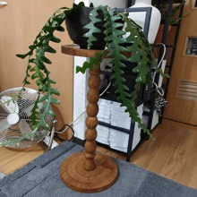 VingeGa Modern Round Wooden Side Table, End Table, Wood Coffee Table, Wood Nightstand, Multi-Functional Base For Living Room, Sofa, Bedroom, 24D X 24W X 60H Cm - Multicolor - View 10