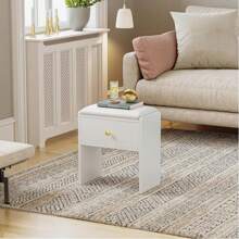 Dressing Table Stool, Makeup Vanity Stool With Storage Drawer, Padded Bench Footrest Ottoman, White Wooden Stool For Dressing Table, Living Room, Hallway - White - View 9
