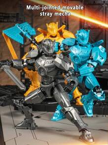 13 Joints Movable Wanderer Robot Warrior Model Toy, Children Assembly Kit, Holiday Gift For Boys - Multicolor - View 4