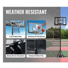 Basketball Hoop, 4-10 Ft Adjustable Height Portable Backboard System, 54 Inch Or 28 Inch Or 32 Inch Or 50 Inch Or 40 Inch Basketball Hoop & Goal, Basketball Set With Wheels, Stand, And Fillable Base, For Outdoor/Indoor,Black - 44 Inch Basketball Hoop & Goal,4-10 Ft Adjustable Height - View 2