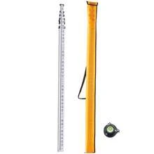 Aluminum Grade Rod, 3/4/6 Sections Telescopic Measuring Rod, Double-Sided Scale 1/10ft 1/8in Leveling Rod Stick,Aluminum Alloy Survey Rod With Bubble Level &Carrying Bag For Houses,Walls,Floors - 20-feet/10ths - View 8