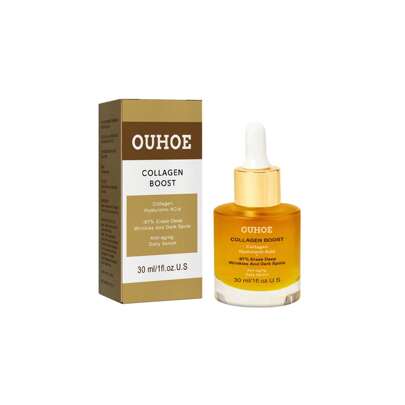 Esencia facial de colágeno OUHOE, hidratación profunda, humectante, nutritiva, reafirmante, que disminuye las líneas finas, los poros finos, antiarrugas, anti-envejecimiento, esencia rejuvenecedora que mejora la flacidez de la piel