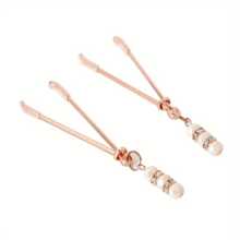 A Pair Of Manyjoy Elegant Beaded Mammary Labia Clips, BDSM Binding Clitoris Clips, Metal Nipple Clips With Pendants, No Power, No Battery, Sensual Intimate Toy Accessories, Sex Toys,Boob Toys