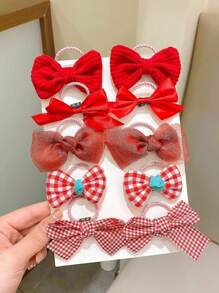 10 件/套发夹蝴蝶结小花发饰女士发夹侧刘海夹，无卡包装