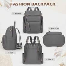 NEWHEY 女士背包钱包 皮革旅行背包钱包 防水防盗 时尚小号休闲背包 迷你背包钱包 女士可转换式单肩包 旅行包 带流苏 - 彩色 - 查看 8