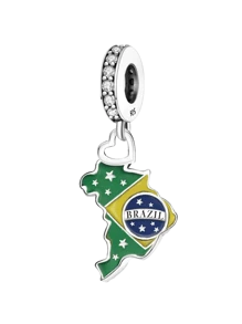 1 Pc 925 Sterling SilverDONIMICAN MAP CHARM Pendant Beads Pendant Ball Suitable For Bracelets DIY Women's Jewelry - Silver - View 9