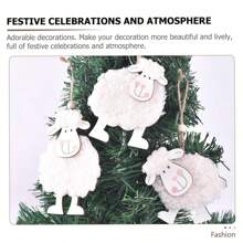 1Piece Felt Sheep Hanging Decorations Adorable Easter Charms Cute Lamb Hanging Ornaments For Home Holiday Party Decor Sheep Plush Decorative Items Easter Decorations Easter Decor Party Gift Gifts Birthday Graduation
