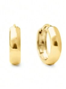 1 对迷人 925 纯银 12 毫米-16 毫米简约亮面圆形耳钉，适合女士周年纪念日女友生日礼物约会日常佩戴耳环精美珠宝 - 光面 - 查看 8