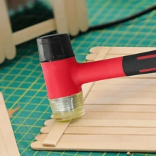 Rubber Mallet, Double-Sided Rubber Hammer, Small Rubber Mallet, Suitable For Vinyl Flooring, Ceramics, Crafts, Jewelry Making