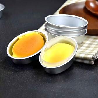 Please Confirm Whether The Product Size Is Suitable Before Purchasing,1pc/3pcs/5pcsThe Oval Aluminum Baking Kit Is Non-Stick And Oven-Friendly, Perfect For Making Cheese Pies, Jellies, Brownies And Breads - Perfect For Valentine's Day, Christmas And Everyday Baking,This Product Is Not A Universal Model. Please Confirm Whether The Product Size Is Suitable Before Purchasing