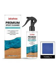 1 Pack Of 100ml Epoxy Resin Polish * 1pc Towel, Stain Cleaner, Stain Remover, Cleaning, Repairing Scratches, Polishing Surface Cleaning And Care Agent, Widely Used In Epoxy Resin Countertops, Car Resin Dashboards, Wood And Metal, Etc.