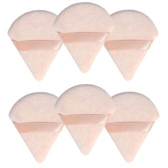 3/6pcs Triangle Velvet Powder Puff, Specifically Designed For Contouring, Eye And Corner Areas, Beauty Spong Blender For Foundation Mixing, Suitable For All Skin Types,Makeup,Cheap,Room Decor,Vanity,Travel,Bedroom,Makeup Accessories,Puff,Makeup Blender,Powder Puff,Makeup Sponge