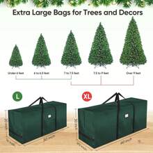7.5 Ft Extra Large Christmas Tree Storage Bag With Reinforced Handles And Dual Zippers For Wide Opening (Green),Boho Vibes
