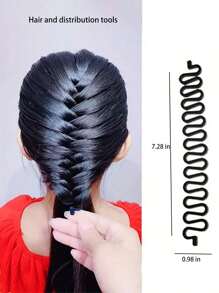 1 szt. Urządzenie do zaplatania warkoczyków kablowych, Urządzenie do zaplatania warkoczyków ośmiornicowych, Urządzenie do zaplatania warkoczyków falowanych, Narzędzia do stylizacji włosów do codziennego zaplatania i tworzenia koków, Wykonane z jednokolorowego tworzywa ABS, Odpowiednie na każdą porę roku, Zestaw do stylizacji włosów, Zestaw narzędzi do włosów, Artykuły szkolne, Akcesoria do włosów