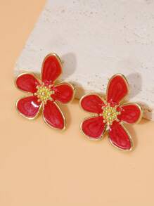 1 Pair Women's Elegant Flower Vintage Design Fashion Earrings