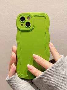 基本款手机壳 1 件装 TPU 彩色波浪纹手机壳 适用于 15 Pro Max、三星 A14 - 米色 - 查看 8