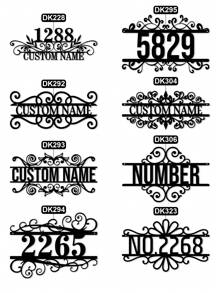 1pc Custom Vintage Metal Doorplate Decorative Art, Rural Street Nameplate Wall Decorations - Personalized Door Numbers And Text - Wall-Mounted Multifunctional Address Signs, House Numbers, Outdoor Address Signs, Farmhouse Door Art,Graphic Print