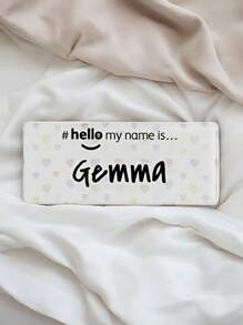 1pc Acrylic "Hello My Name Is" Customized Nameplate Badge, Rainbow Name Design, For Students, Nurses, Doctors, Midwives, Hospital Staff, Daycare, Kindergarten - High Definition Print, Magnetic Badge, Graduation Gift