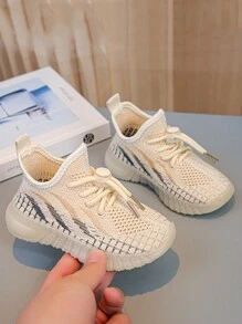 Zapatillas deportivas casuales para bebés/niños pequeños, zapatillas de correr para primavera/otoño, zapatos versátiles de un solo toque para pre-caminantes unisex