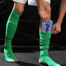 1 Pair Adult Mini Football Player Number Print Football Shin Guards, Thick Protective Insert Pad Leg Sleeve - Multicolor - View 8