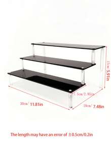 1 szt. Akrylowa, piętrowa podstawka pod ciasto, stojak ekspozycyjny na produkty, tacka na desery, wielowarstwowy stojak do przechowywania i eksponowania deserów, babeczek, sushi lub przekąsek, odpowiedni na różne okazje, takie jak imprezy biznesowe, bufety i spotkania, stojak na dekoracje deserów na przyjęcia weselne - Wielokolorowe - Zobacz 8