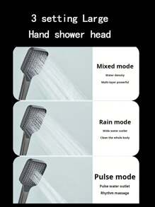 1set Gun Grey Digital Display Shower Faucet Set, Hot & Cold Water Tap, Home Bathroom Shower System, Wall Mounted Luxury LED Light, Powered By Water, Rainfall Shower Head With Handheld Sprayer, Bathtub Spout, Full Shower Combo Set Bathroom Accessories Bathroom Tools - Grey - View 7