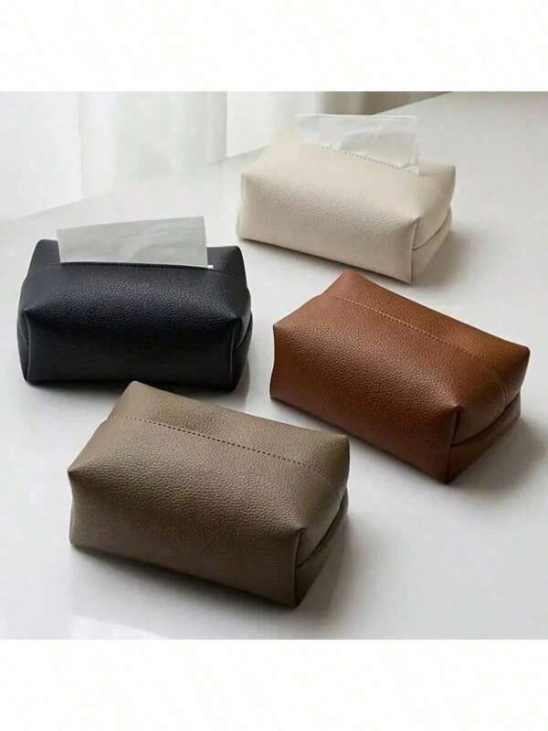 One Waterproof Leather Tissue Box, Featuring A High-Quality Modern Design And A Sleek Square Shape,Home Decor Bedroom,Car Tissue,Wipes Container Travel,Ceramic Tissue Box,Tissue Box Square,Box For Tissue,Napkin Holder,Tissue Box Holder,Napkin Holder,Festival Family Gathering,Kitchen Dining Table Decor For Home Kitchen Bedroom Living Room Dining Room, Home Decoration Accessories, Decorative Box,Women Wedding Gift,Summer Travel Holiday Festival Must-Have