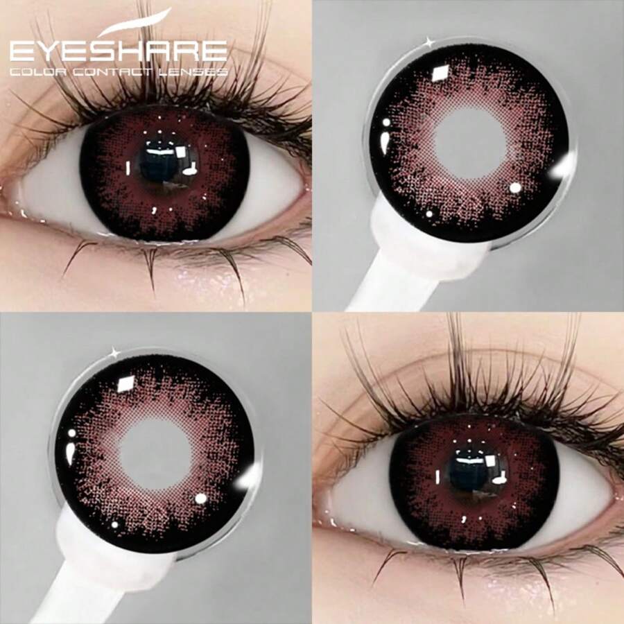 Eyeshare 彩色隐形眼镜 黑色镜片 大眼镜片 1 对/2 件 隐形眼镜 彩色镜片 - DARKLOLI - 查看 1